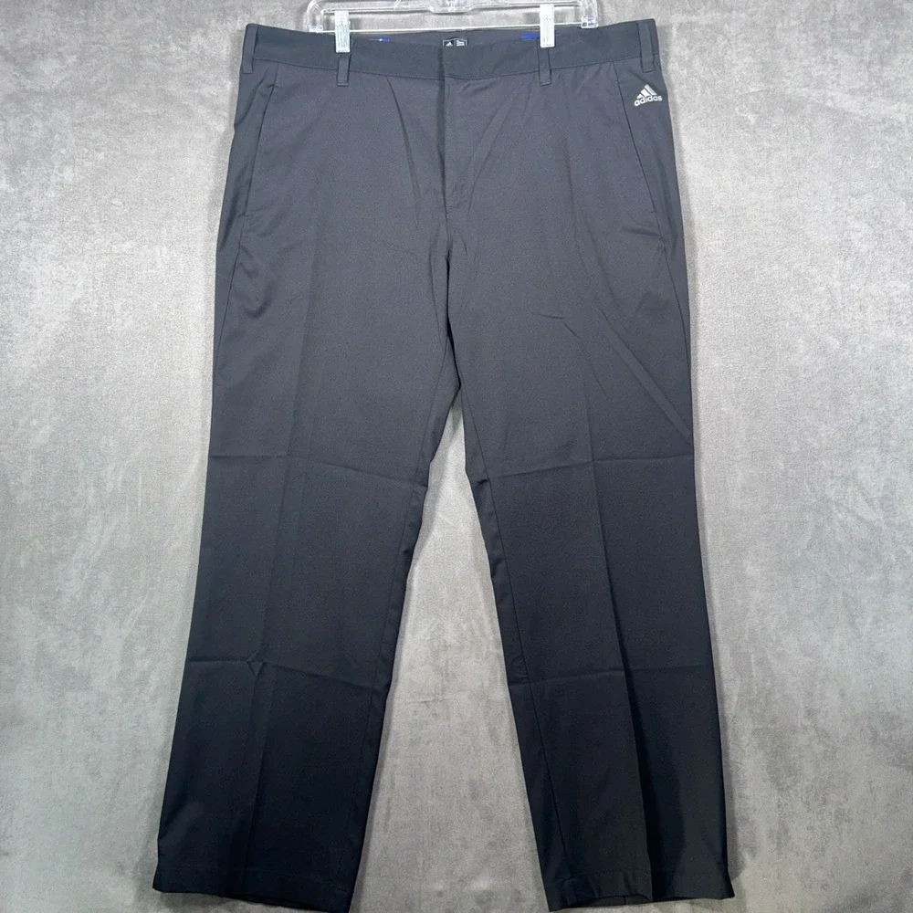 Adidas Golf Pants Black Performance Slash Pockets Mens 38x34(30) Chino AE7006
